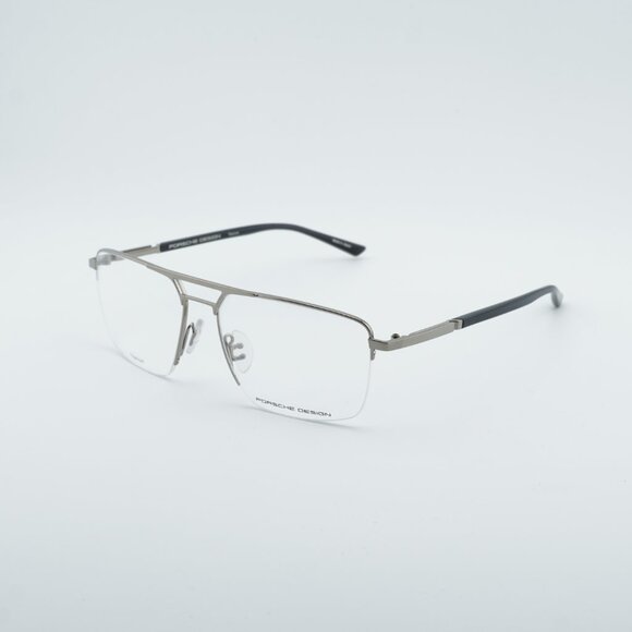 Porsche Design P8398 B Eyeglasses Palladium Silver 58mm Rectangle Frame - Picture 8 of 11